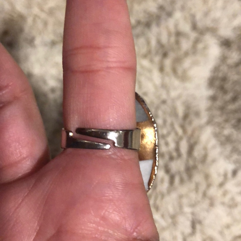 Beautiful Geode Adjustable Ring - image 3